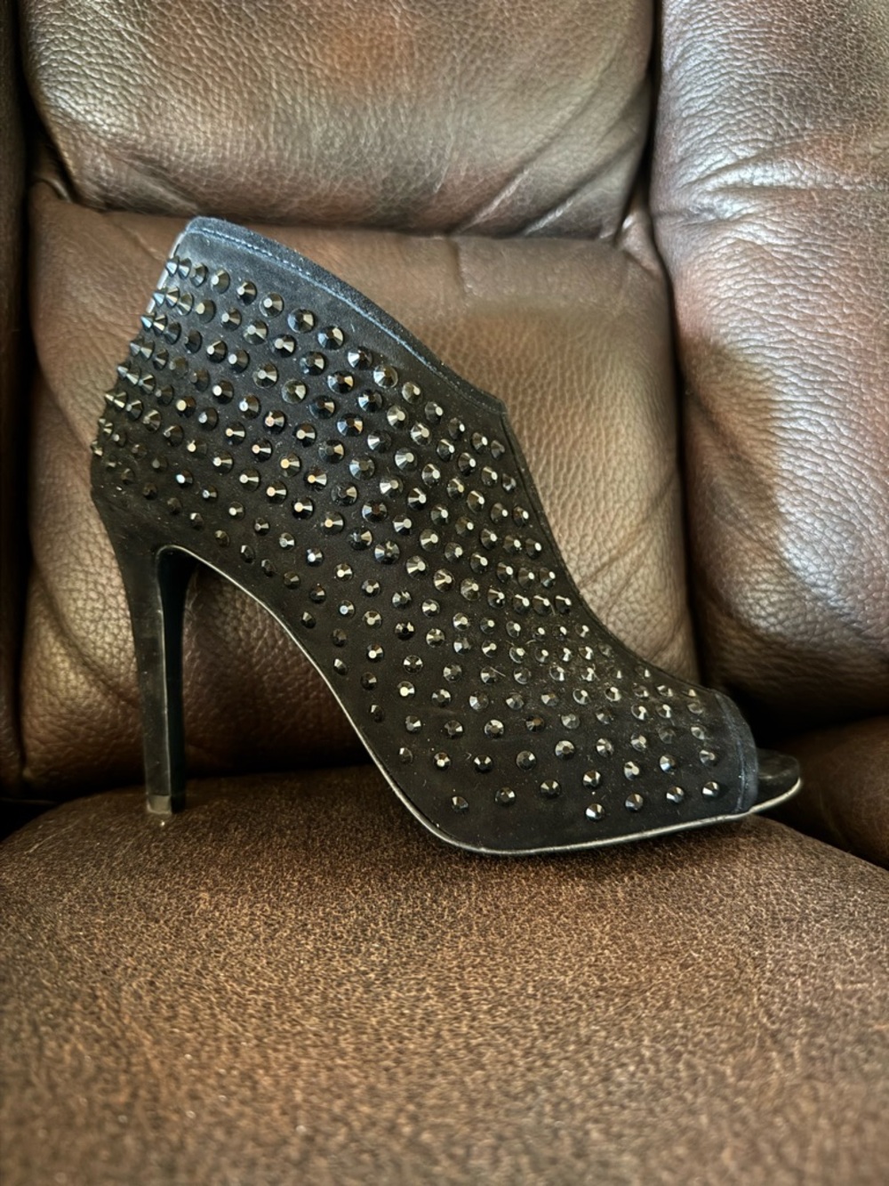 Michael Kors Black Dani Open Toe Booties